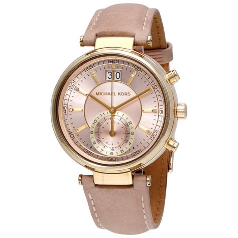 michael kors sawyer mk2529|Michael Kors Sawyer Chronograph Rose Dial Ladies .